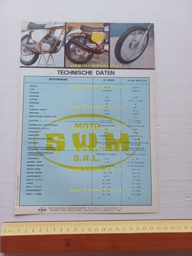 SWM 50 Six Days ES - 50 Cross 1972 depliant …