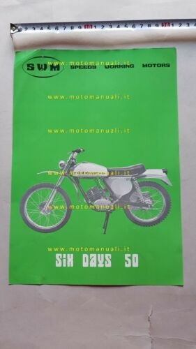SWM 50 Six Days Regolarità 1a Serie 1972 depliant moto …