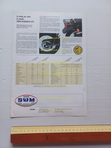 SWM GTS Ecologica 315 - 125 1982 depliant originale Italiano