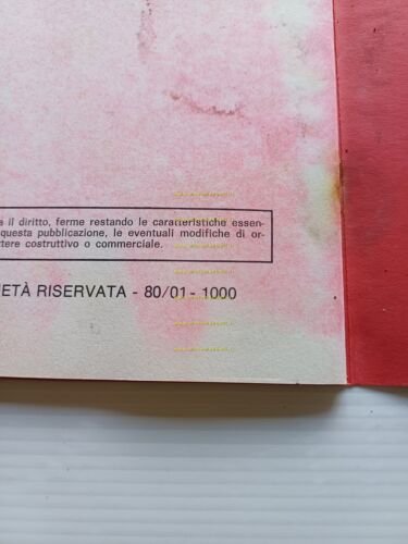 SWM modelli serie TF1 Regolarità 1980 catalogo ricambi TELAIO originale