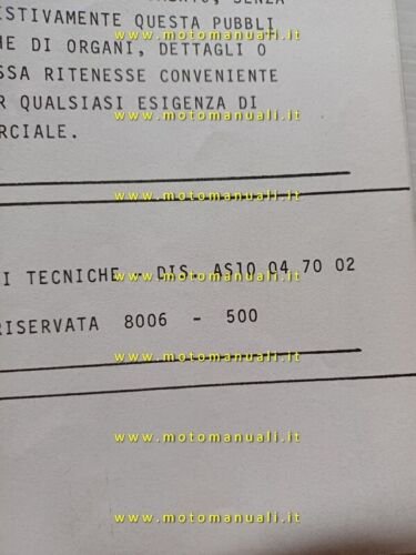 SWM motore 280 TL 1980 catalogo ricambi originale Engine Parts …