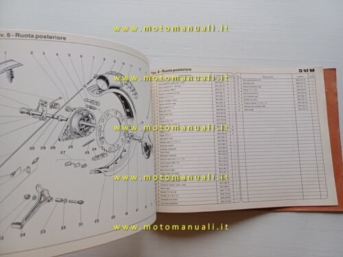 SWM Racing 125 - 315 GTS 1980 catalogo ricambi TELAIO …