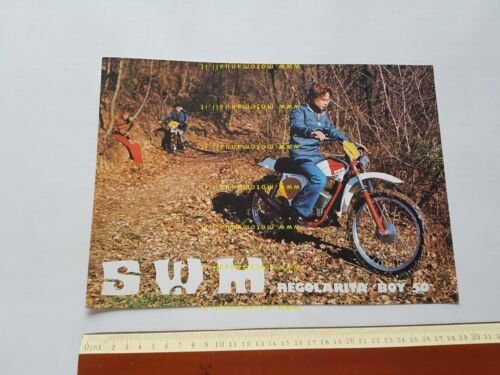 SWM Regolarit Boy 50 1977 depliant italiano ciclomotore originale brochure