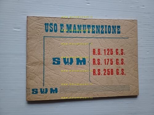SWM RS 125 - 175 - 250 GS 1977 manuale …