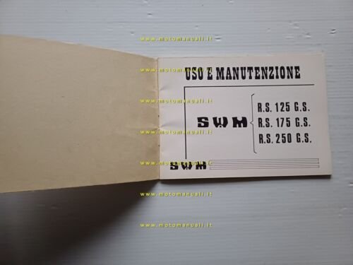 SWM RS 125 - 175 - 250 GS 1977 manuale …
