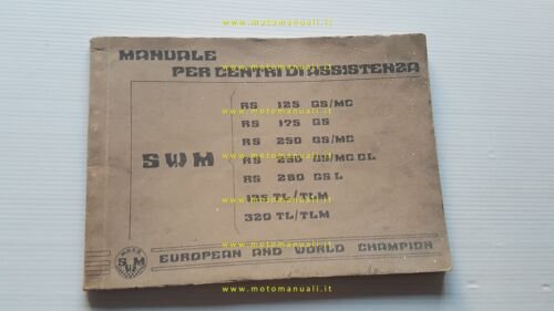 SWM RS 125-175-250-280 GSMC 125-320 TL 1982 manuale officina ITALIANO …