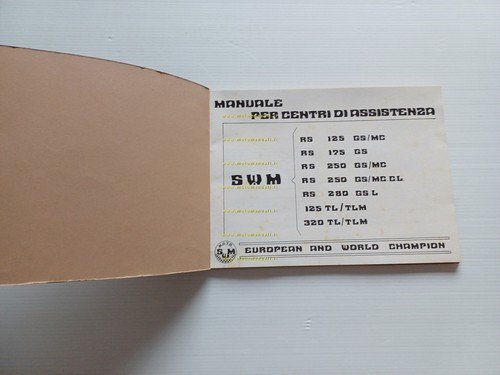 SWM RS 125-175-250-280 GSMC 125-320 TL 1982 manuale officina ITALIANO …