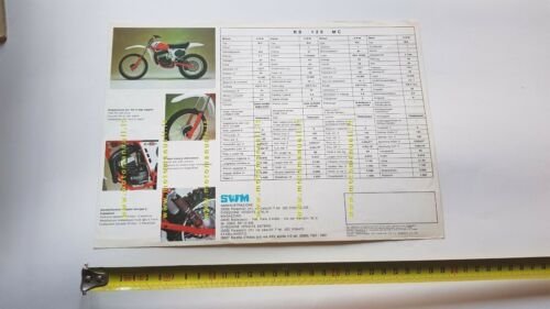 SWM RS 125 MC depliant originale moto brochure