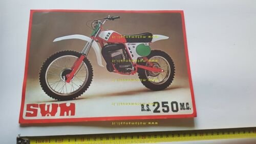SWM RS 250 MC cross 1977 depliant originale moto brochure …