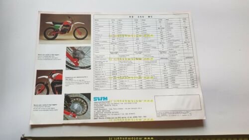 SWM RS 250 MC cross 1977 depliant originale moto brochure …