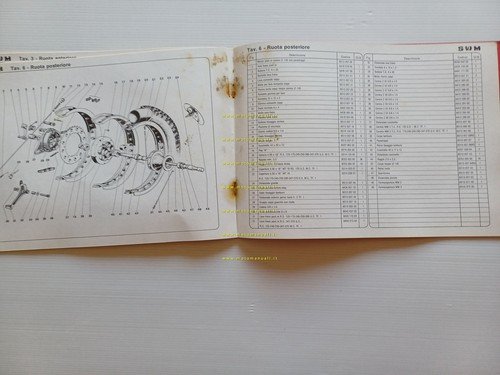SWM serie TF1 Regolarità 1980 catalogo ricambi TELAIO originale FRAME …