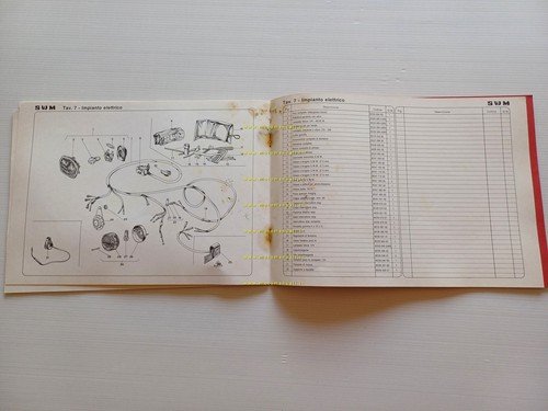 SWM serie TF1 Regolarità 1980 catalogo ricambi TELAIO originale FRAME …