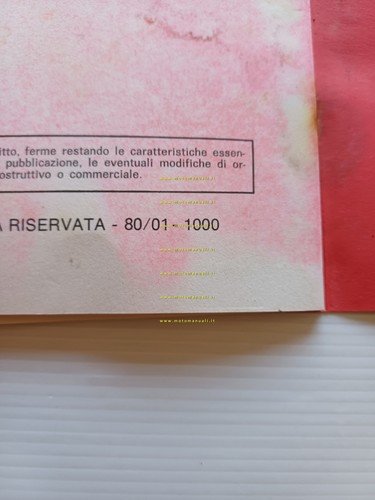 SWM serie TF1 Regolarità 1980 catalogo ricambi TELAIO originale FRAME …