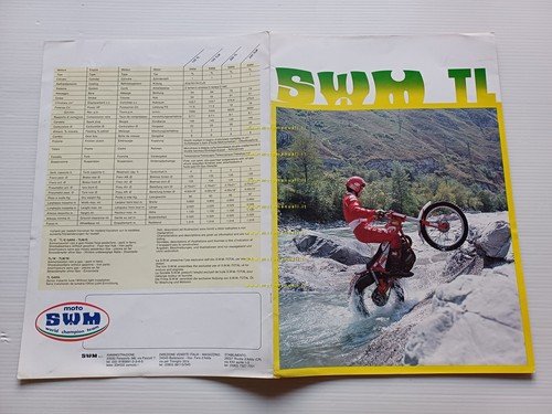 SWM Trial TL 125 - TL 320 depliant italiano originale