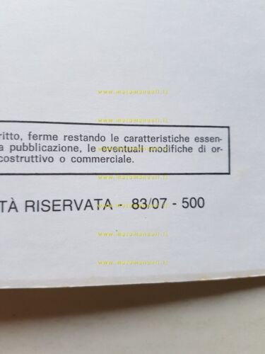 SWM XN 350-506 1983 catalogo ricambi TELAIO originale FRAME Spare …