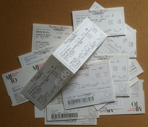 Teatro alla Scala Milano - Piccolo lotto di 33 biglietti …