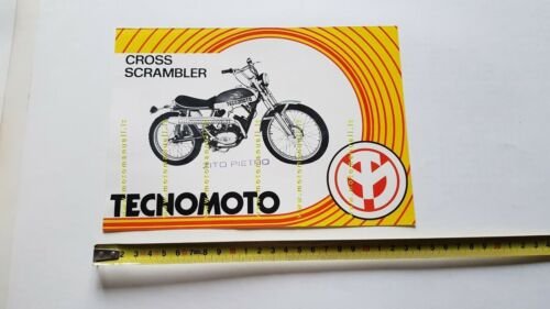 Tecnomoto 50 Cross Scrambler 1972 depliant ITALIANO moto originale brochure