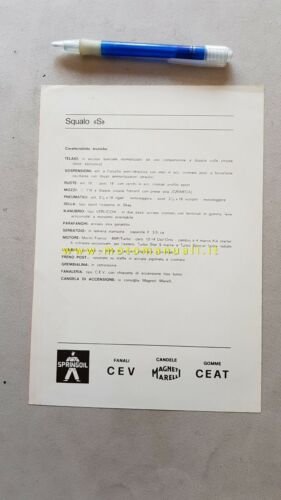 Tecnomoto 50 Squalo "S" 1971 depliant moto brochure
