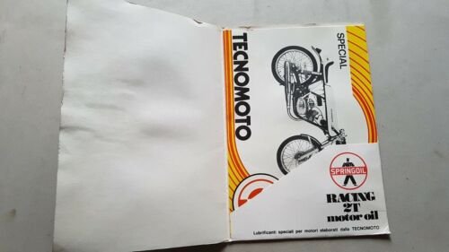 Tecnomoto catalogo produzione ciclomotori 50 1971 8 depliant originali italiano