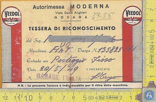 Tessera di Riconoscimento - ID Card - Autorimessa Moderna Novara … | Immagine principale