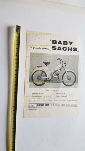 Testi 50 Baby Sachs 1952 depliant originale moto brochure