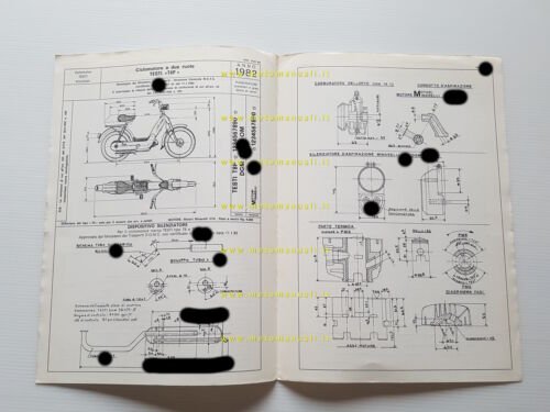 Testi Io 50 1982 scheda omologazione DGM Facsimile originale