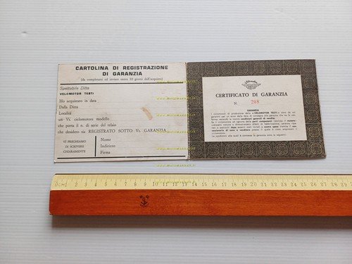 TESTI libretto garanzia originale nuovo anni 60-70