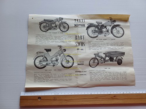 Testi produzione modelli Baby Sachs 47 anni 50 depliant italiano …