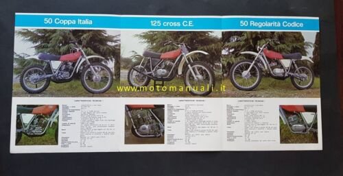 TGM produzione modelli 1975-76 regolarità cross depliant originale brochure