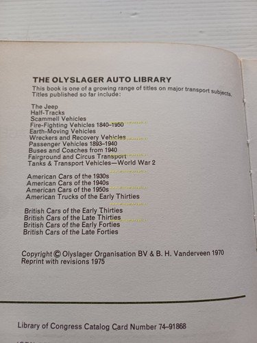 The Jeep (Olyslager Auto Library) 1970 - ristampa 1975 Vanderveen …