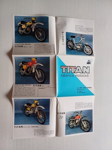 Titan catalogo produzione modelli 1976 depliant manifesto poster ORIGINALE