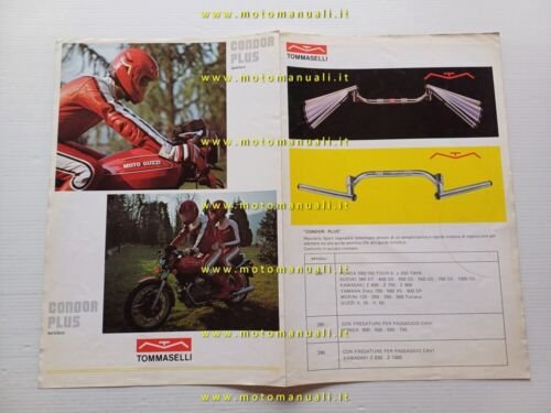 Tommaselli manubrio regolabile Condor Plus anni 70 depliant italiano originale