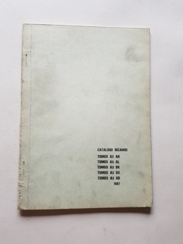 Tomos 50 catalogo ricambi ciclomotori modelli A3 1987 originale italiano