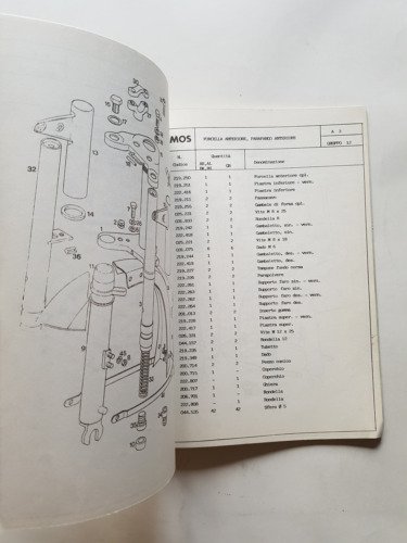Tomos 50 catalogo ricambi ciclomotori modelli A3 1987 originale italiano