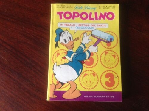 Topolino Fumetto Walt Disney 22 Maggio 1977 N.1121 senza gettoni