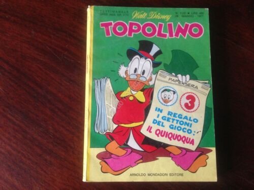 Topolino Fumetto Walt Disney 29 Maggio 1977 N.1122