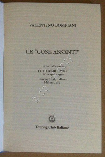 Touring Club Italiano - 2011 - Valentino Bombpiani Le Cose …