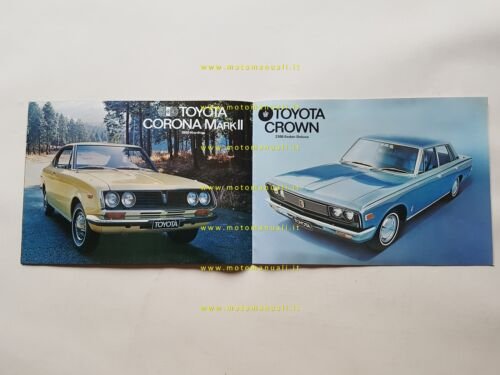 Toyota Corolla Corona Crown 1970 depliant originale italiano