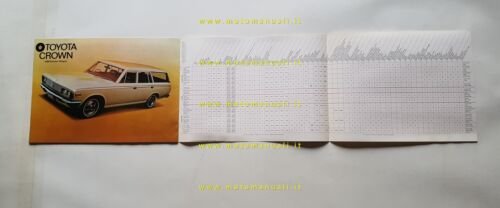 Toyota Corolla Corona Crown 1970 depliant originale italiano