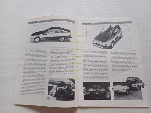 Toyota gamma 1984 presentazione salone Tokyo cartella stampa originale