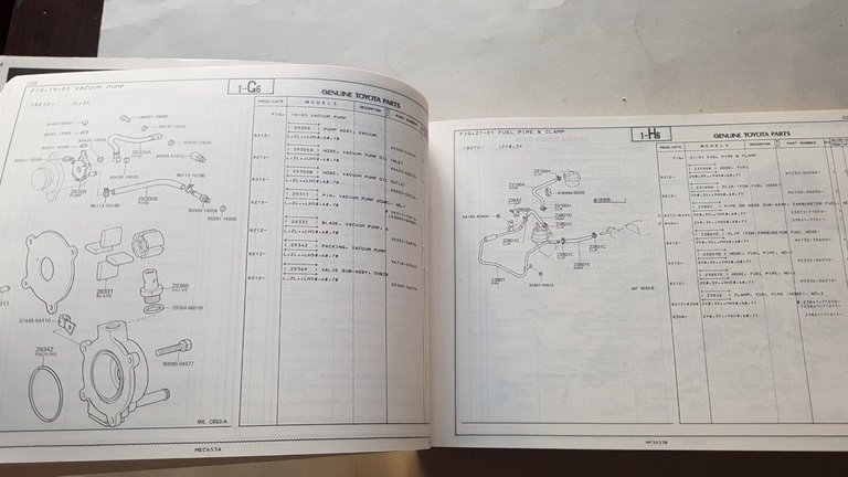 Toyota HIACE 1982-84 catalogo ricambi originale inglese