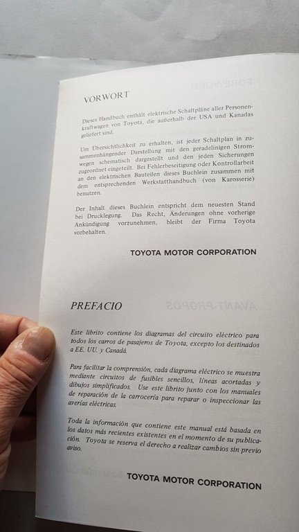 Toyota manuale officina SCHEMI ELETTRICI TUTTI MODELLI AUTO 1985