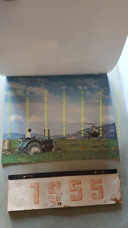 Trattori MAN calendario 1955 locandina pubblicitaria cartone originale