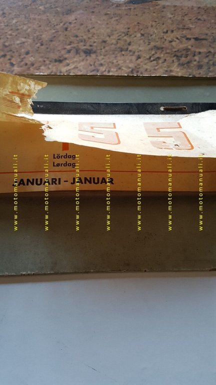 Trattori MAN calendario 1955 locandina pubblicitaria cartone originale