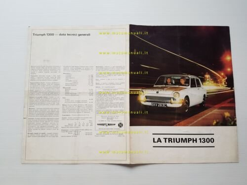 Triumph 1300 1965 depliant originale italiano