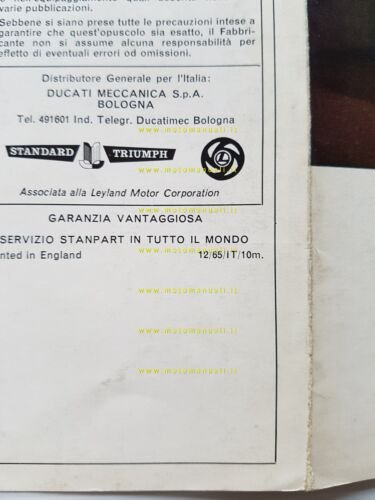 Triumph 1300 1965 depliant originale italiano