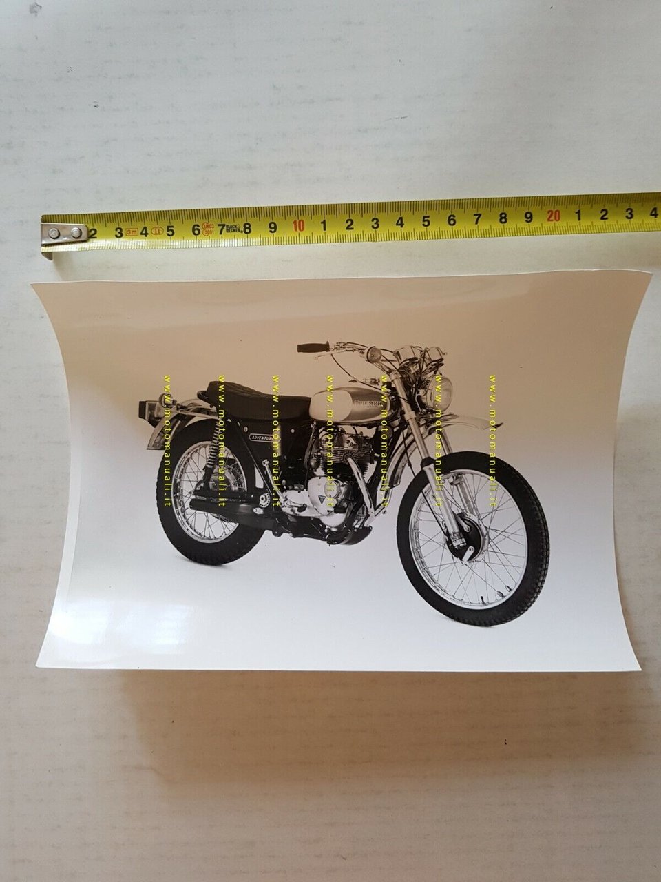 Triumph 500 Adventurer 1972 foto cartella stampa originale press photo