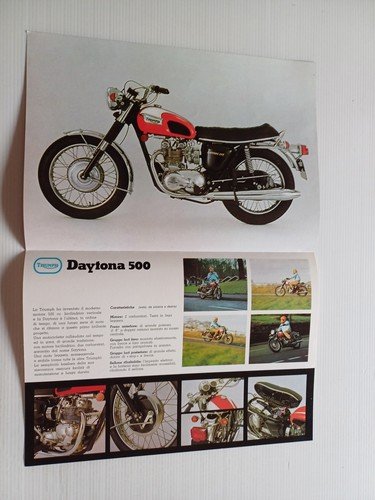 Triumph 500 Daytona 1973 depliant originale italiano