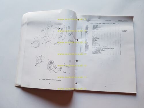 Triumph 650 Bonneville Tiger Trophy 1971 catalogo ricambi ORIGINALE parts …
