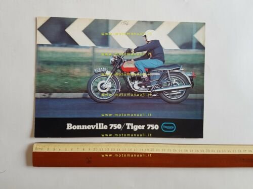 Triumph 750 Bonneville - 750 Tiger 1973 depliant originale italiano